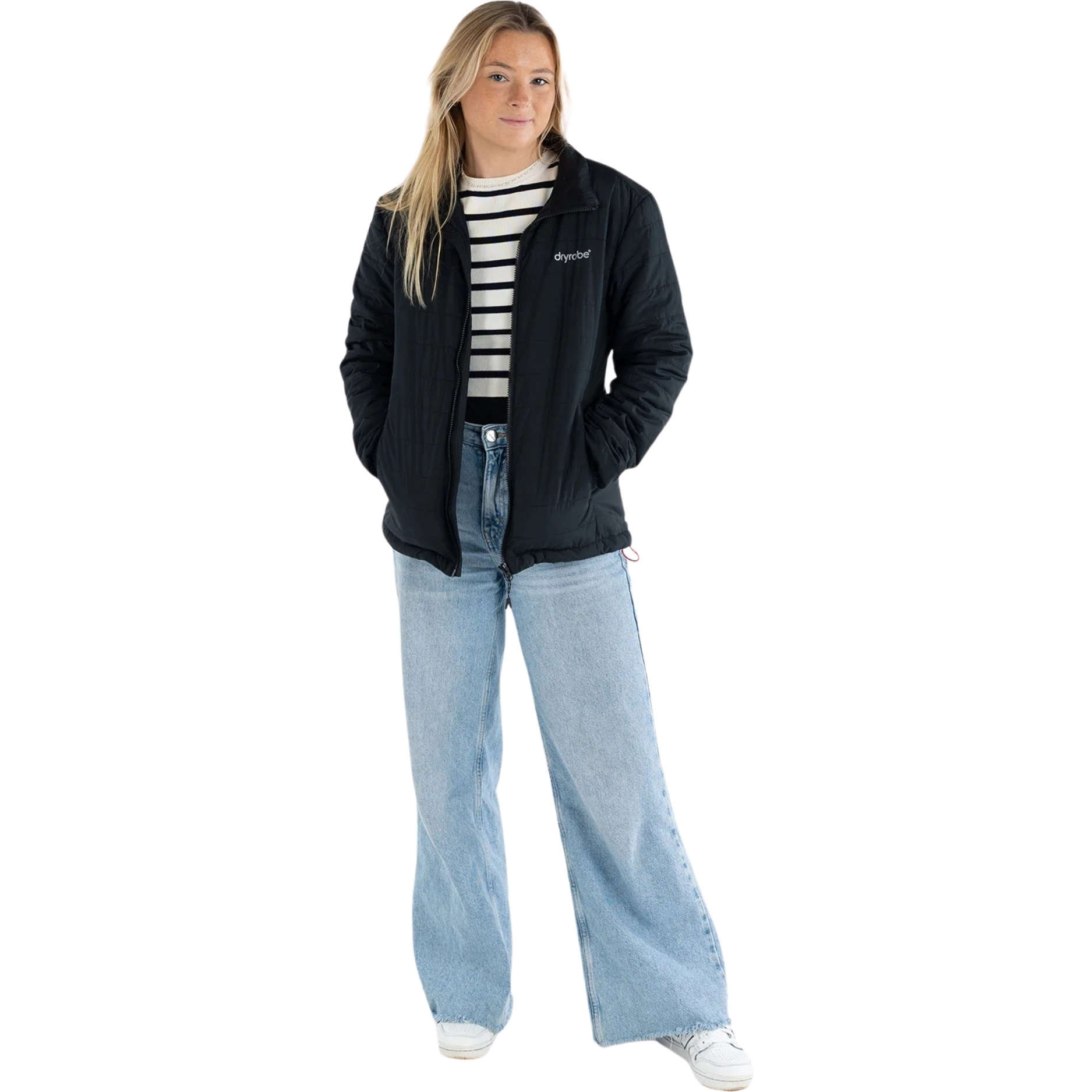 2026 Dryrobe Womens Mid Layer Packable Jacket W100-JCKT - Black